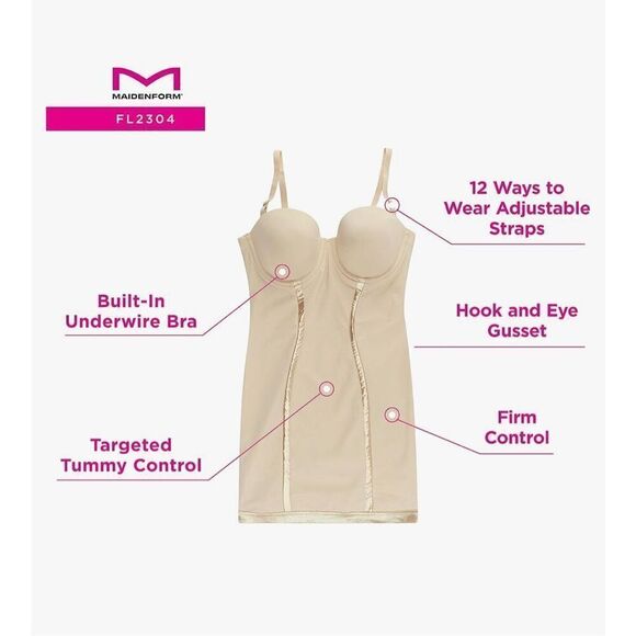 Maidenform Nude Shapewear Dress - Picture 3 of 5